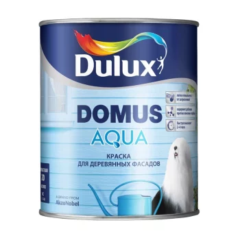 Краска Dulux Domus Aqua фасадная для дерева база BW 1л